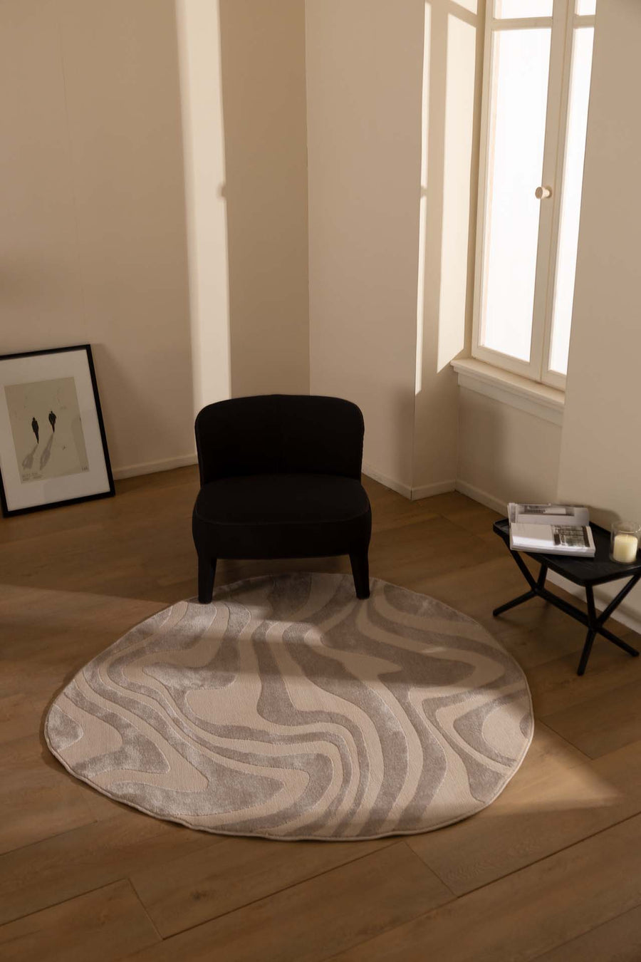 Μοντέρνο Χαλί Μπεζ Πολυεστερικό Organic Shape Royal Carpet 1.33X1.33