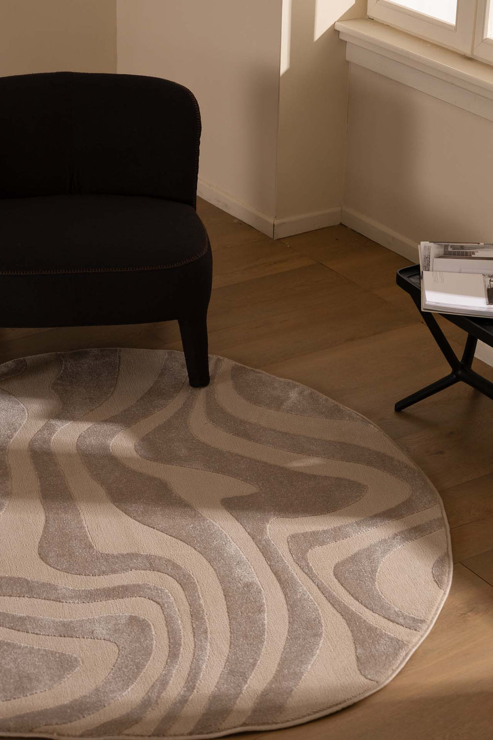 Μοντέρνο Χαλί Μπεζ Πολυεστερικό Organic Shape Royal Carpet 1.33X1.33