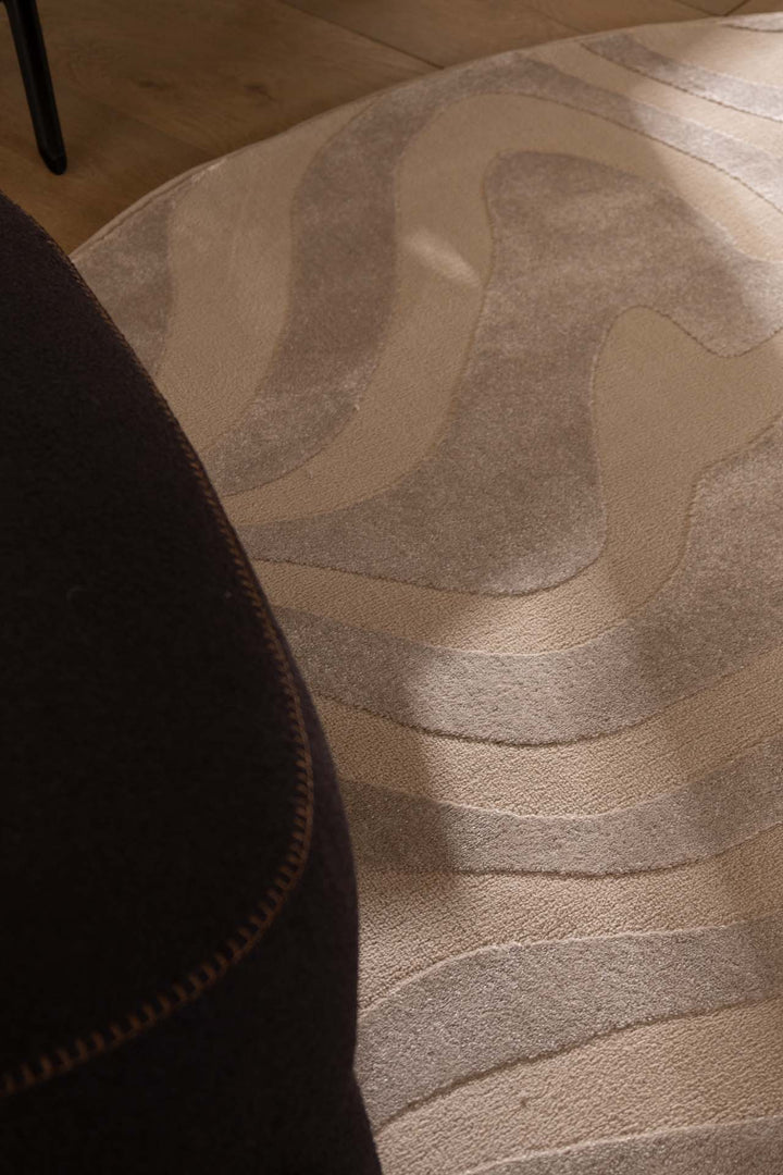 Μοντέρνο Χαλί Μπεζ Πολυεστερικό Organic Shape Royal Carpet 1.33X1.33