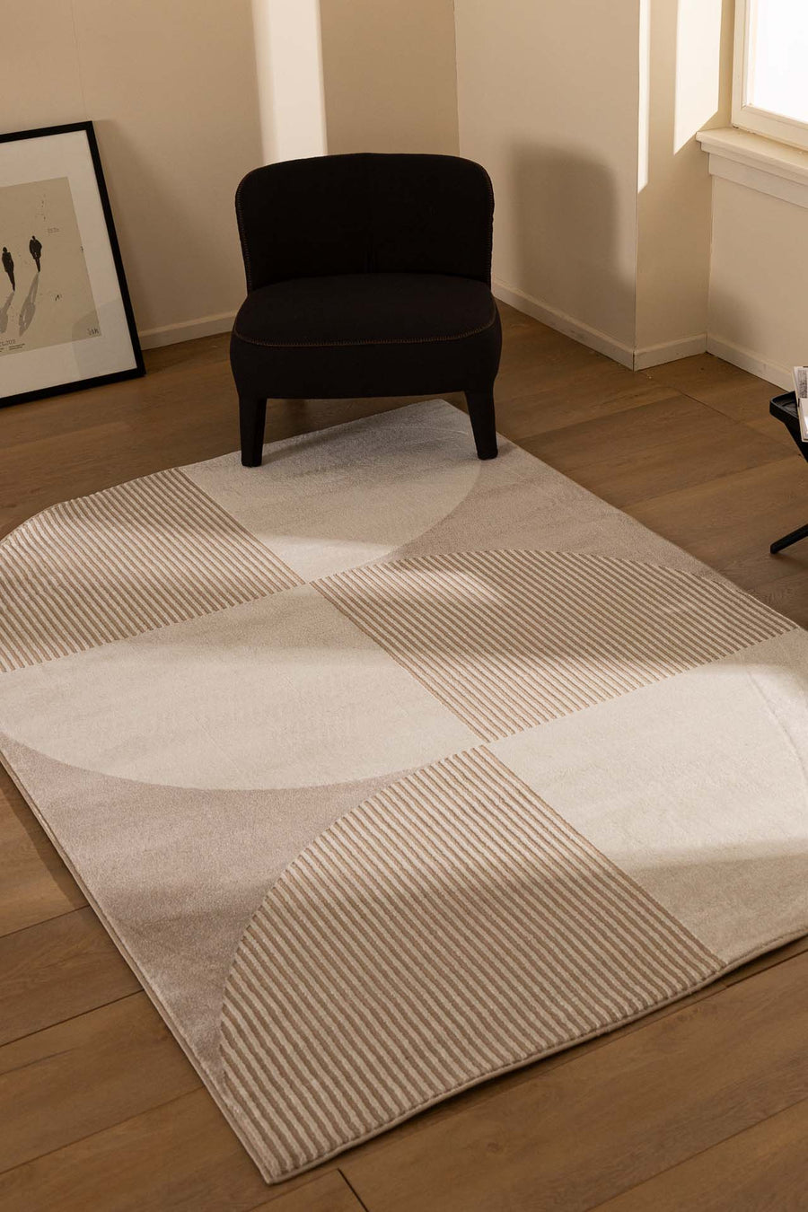 Μοντέρνο Χαλί Εκρού Πολυεστερικό Organic Shape Royal Carpet 1.60X2.30
