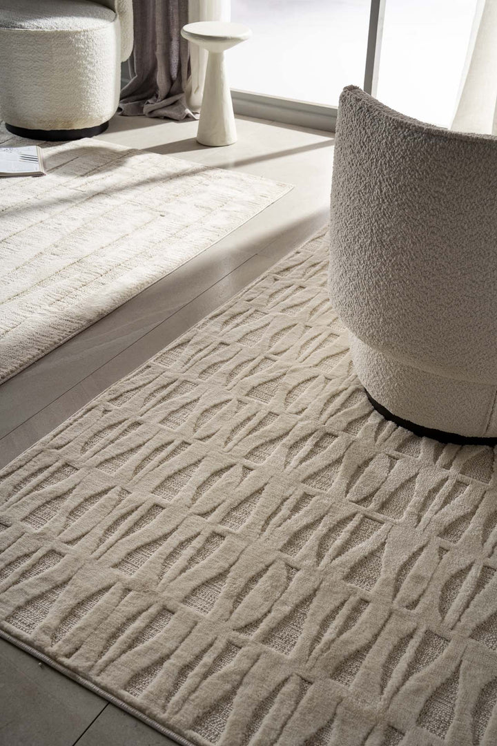 Μοντέρνο Χαλί Luna 1.60X2.30 - 32122B Μπεζ Royal Carpet