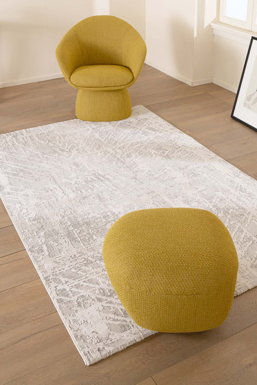 Μοντέρνο Χαλί Λευκό Πολυεστερικό Silky Royal Carpet 1.60Χ2.30 (340D)