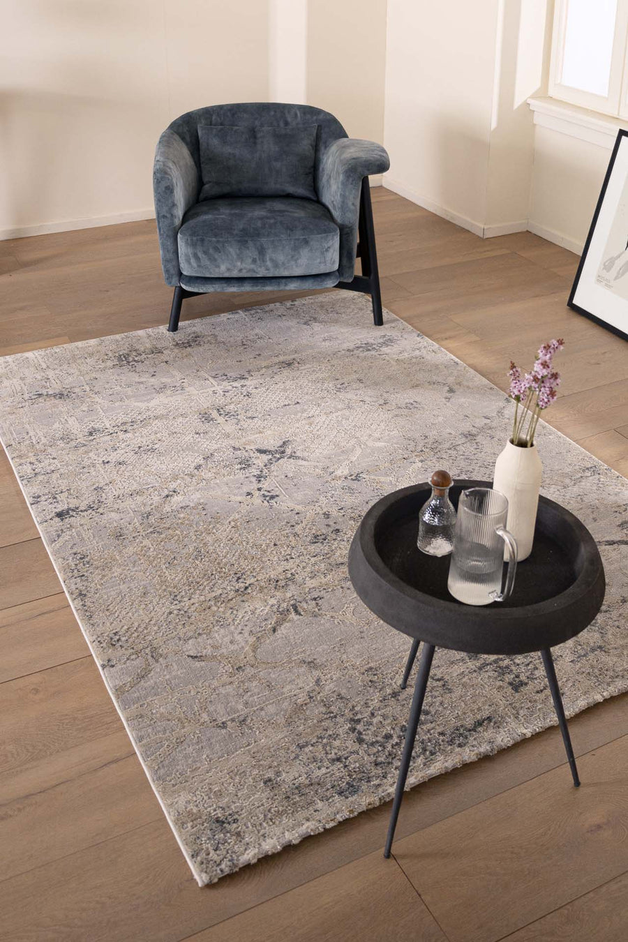 Μοντέρνο Χαλί Silky 0.70X1.40 - 344A Γκρι Royal Carpet