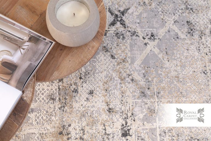 Μοντέρνο Χαλί Silky 0.70X2.40 - 344A Γκρι Royal Carpet