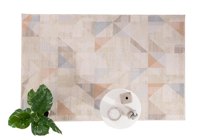 Μοντέρνο Χαλί Μπεζ/Μπλε Mona Royal Carpet 200X250 (416 BEIGE/BLUE)