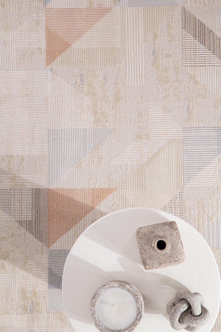 Μοντέρνο Χαλί Μπεζ/Μπλε Mona Royal Carpet 200X250 (416 BEIGE/BLUE)