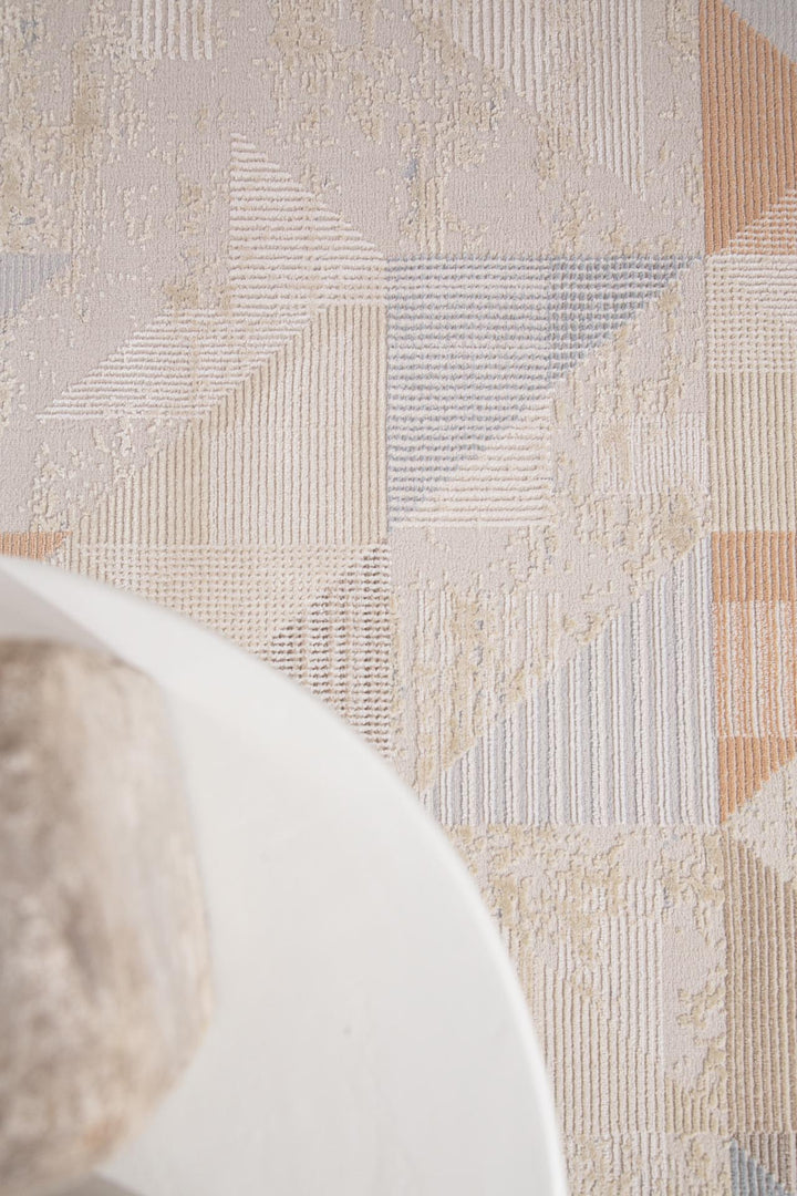 Μοντέρνο Χαλί Μπεζ/Μπλε Mona Royal Carpet 200X250 (416 BEIGE/BLUE)