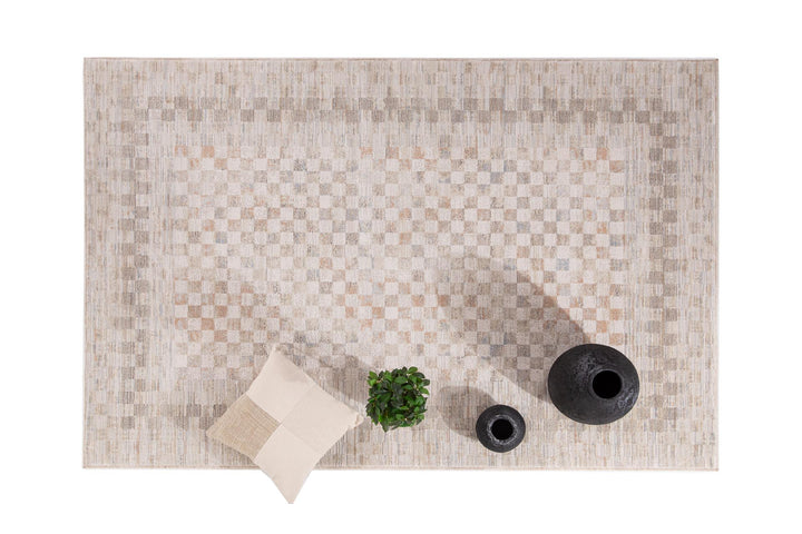 Μοντέρνο Χαλί Μπεζ/Μπλε Mona Royal Carpet 200X250 (421 BEIGE/BLUE)