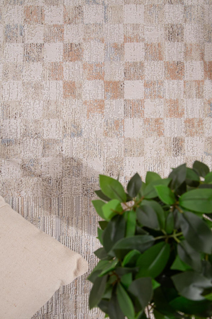 Μοντέρνο Χαλί Μπεζ/Μπλε Mona Royal Carpet 200X250 (421 BEIGE/BLUE)