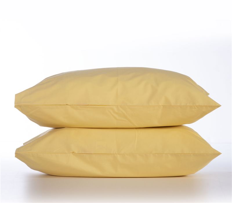 Σετ Μαξιλαροθήκες 2τμχ Βαμβακερές Κίτρινες Basic 52X72 Nef-Nef Homeware