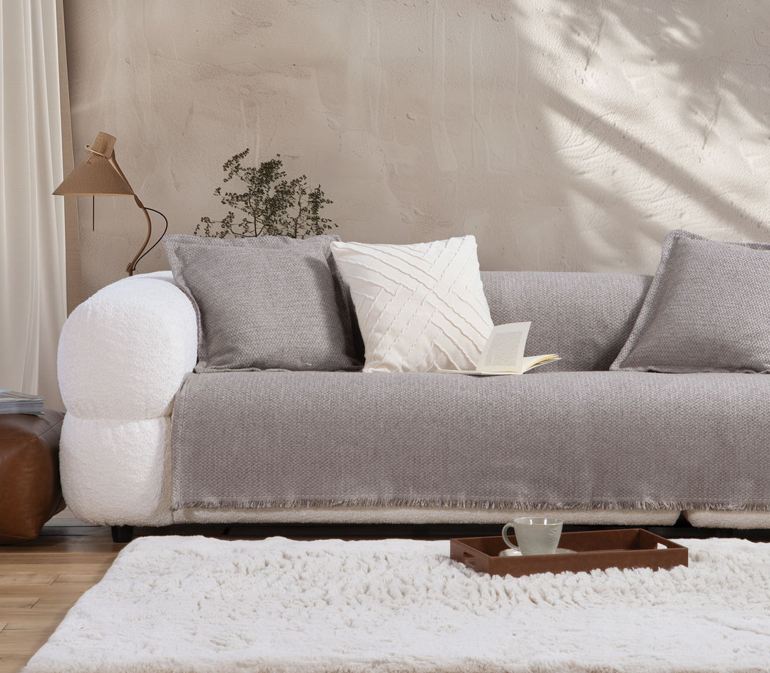 Μπεζ Ριχτάρι Τριθέσιου Καναπέ Brooklyn 170X300 Nef-Nef Homeware