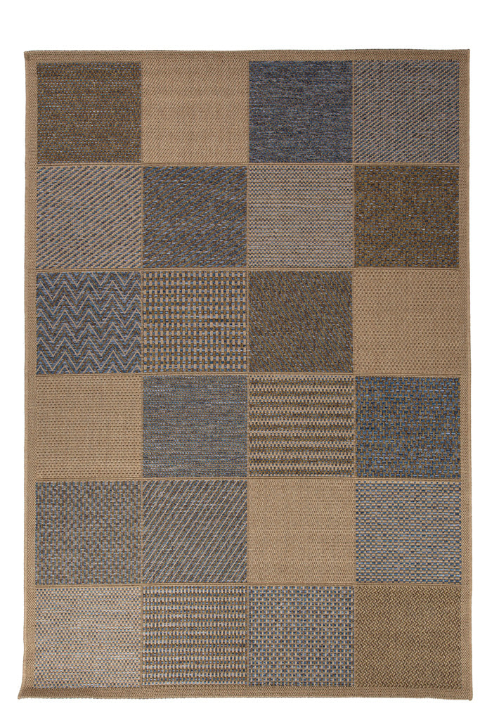 Ψάθινο Χαλί Μπεζ-Μπλε Comodo Royal Carpet 1.60X2.30