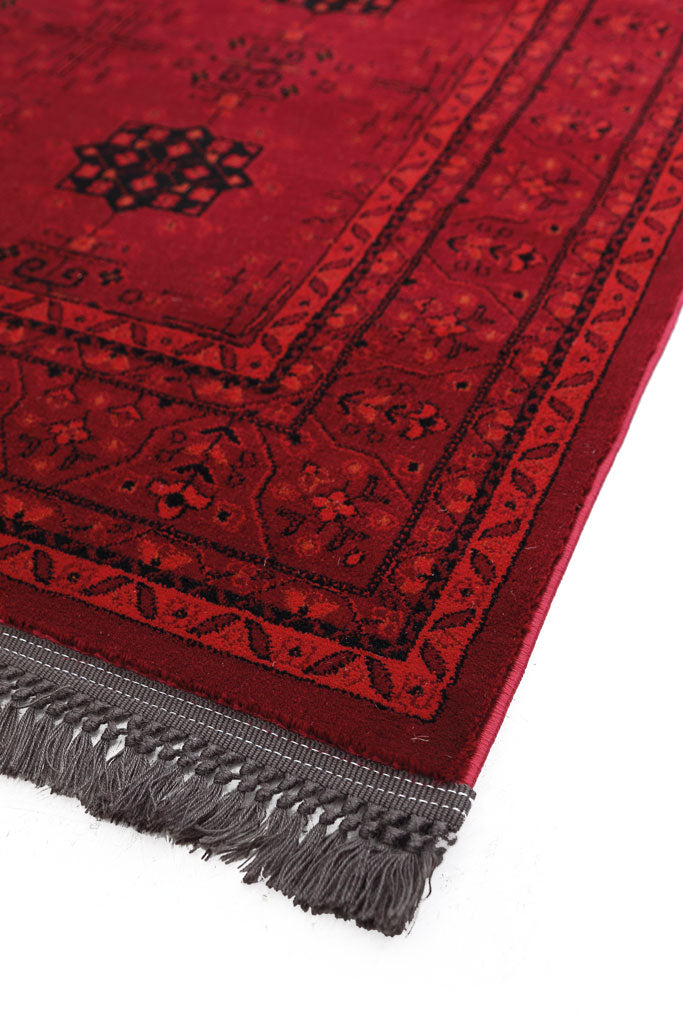 Κλασικό Χαλί Afgan 0.67X500BEDSET - 8127A Σκούρο Κόκκινο Royal Carpet