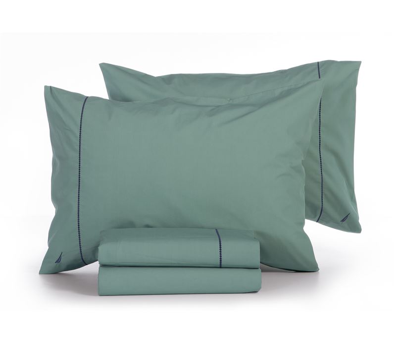 Σετ Σεντόνια Διπλά Πράσινα-Nau Wave Solid 200X270 Nef-Nef Homeware