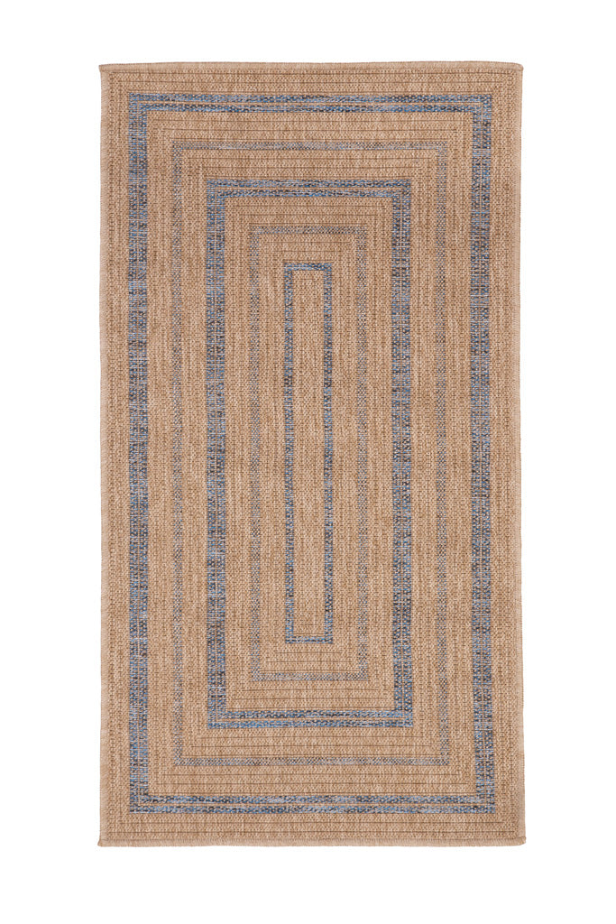 Ψάθινο Χαλί Μπεζ-Μπλε Avanos Royal Carpet 0.80X1.50