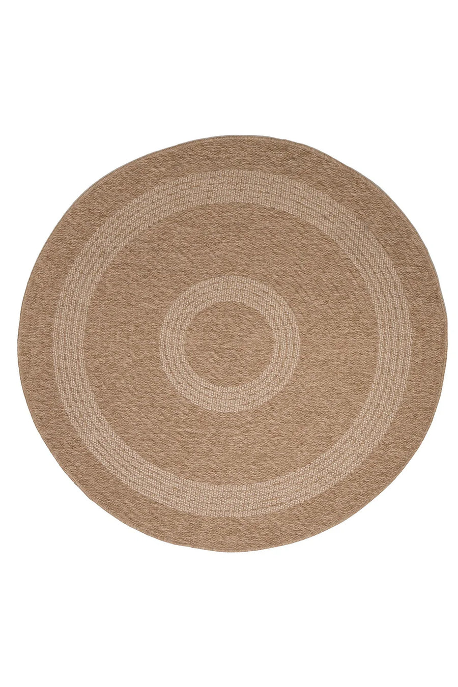 Ψάθινο Χαλί Στρογγυλό Μπεζ-Λευκό Avanos Royal Carpet 2.00X2.00