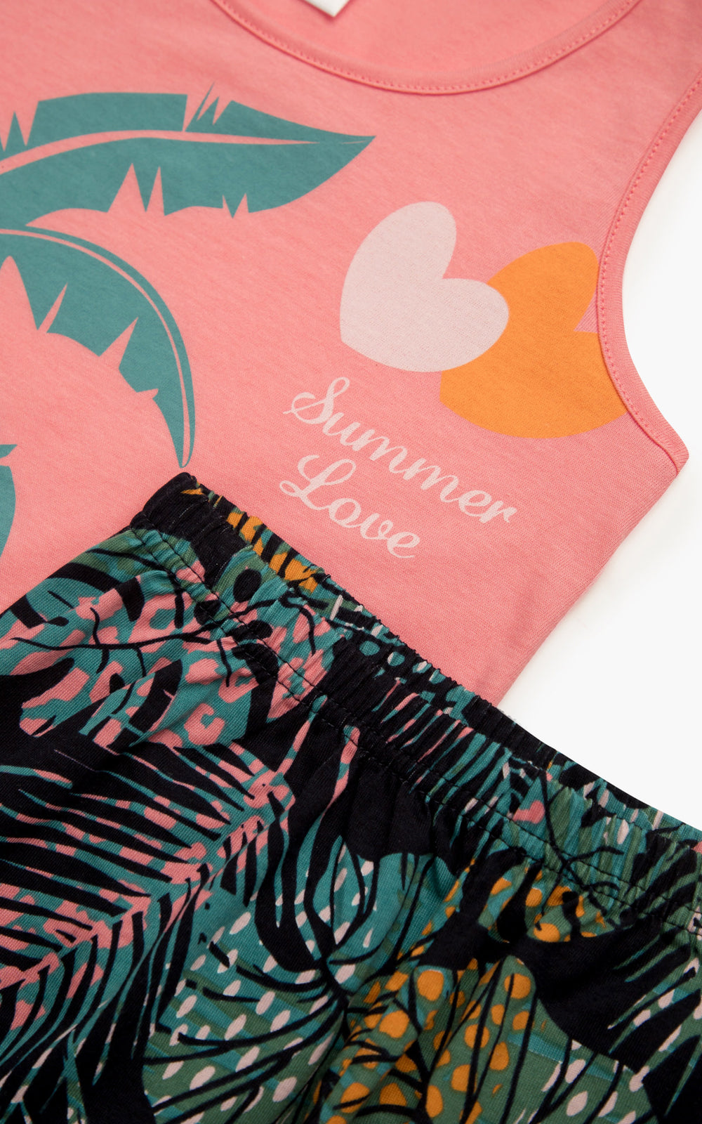 Παιδική Πiτζάμα Βαμβακερή Kοραλί Summer Time Minerva