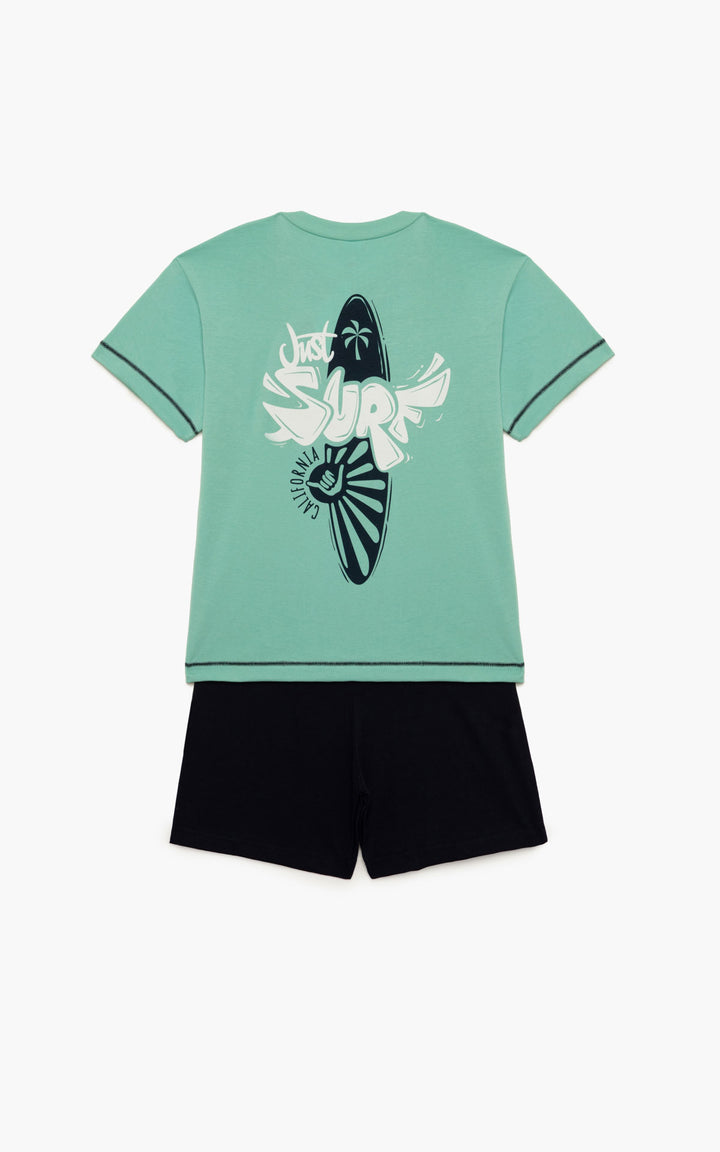 Παιδική Πιτζάμα Βαμβακερή Βεραμάν Για Αγόρι Με Surf Minerva