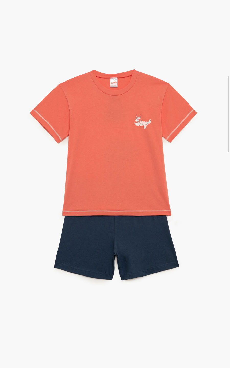 Παιδική Πιτζάμα Βαμβακερή Κοραλί Για Αγόρι Με Surf Minerva