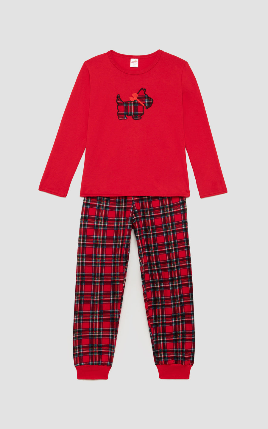 Παιδική Πιτζάμα Χριστουγεννιάτικη Κόκκινη Βαμβακερή Minerva Sweat Plaid