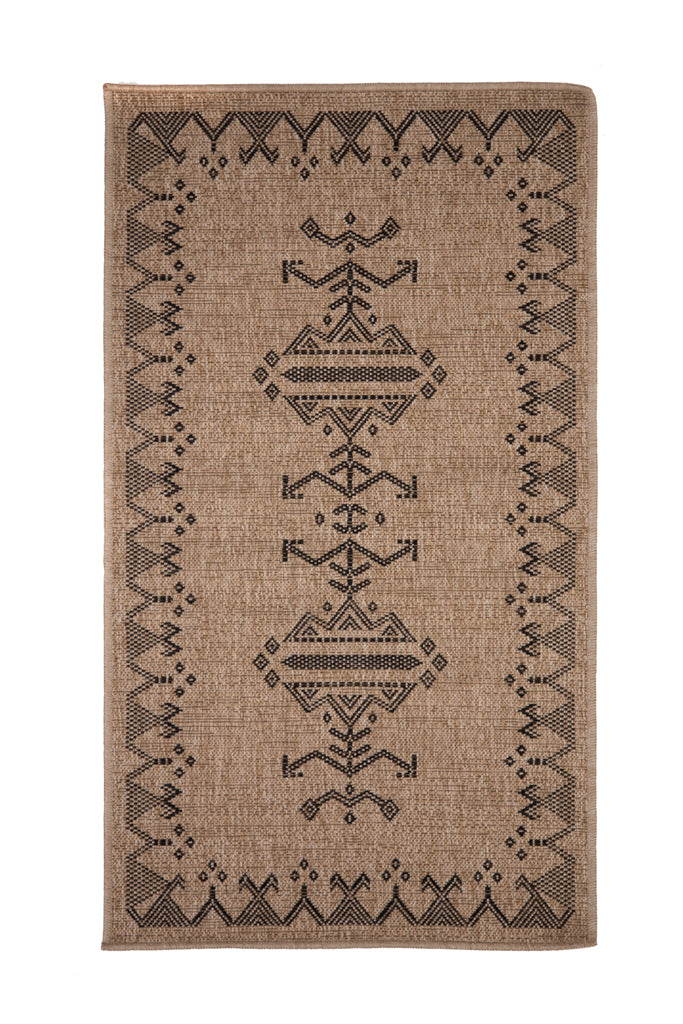 Ψάθινο Χαλί Μπεζ-Μαύρο Avanos Royal Carpet 0.80X1.50