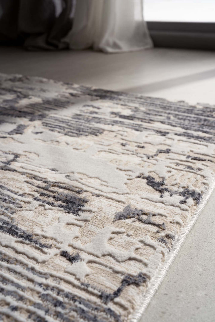 Μοντέρνο Χαλί Γκρι-Μπεζ Πολυεστερικό Madisson(91B) Royal Carpet 1.60X2.30