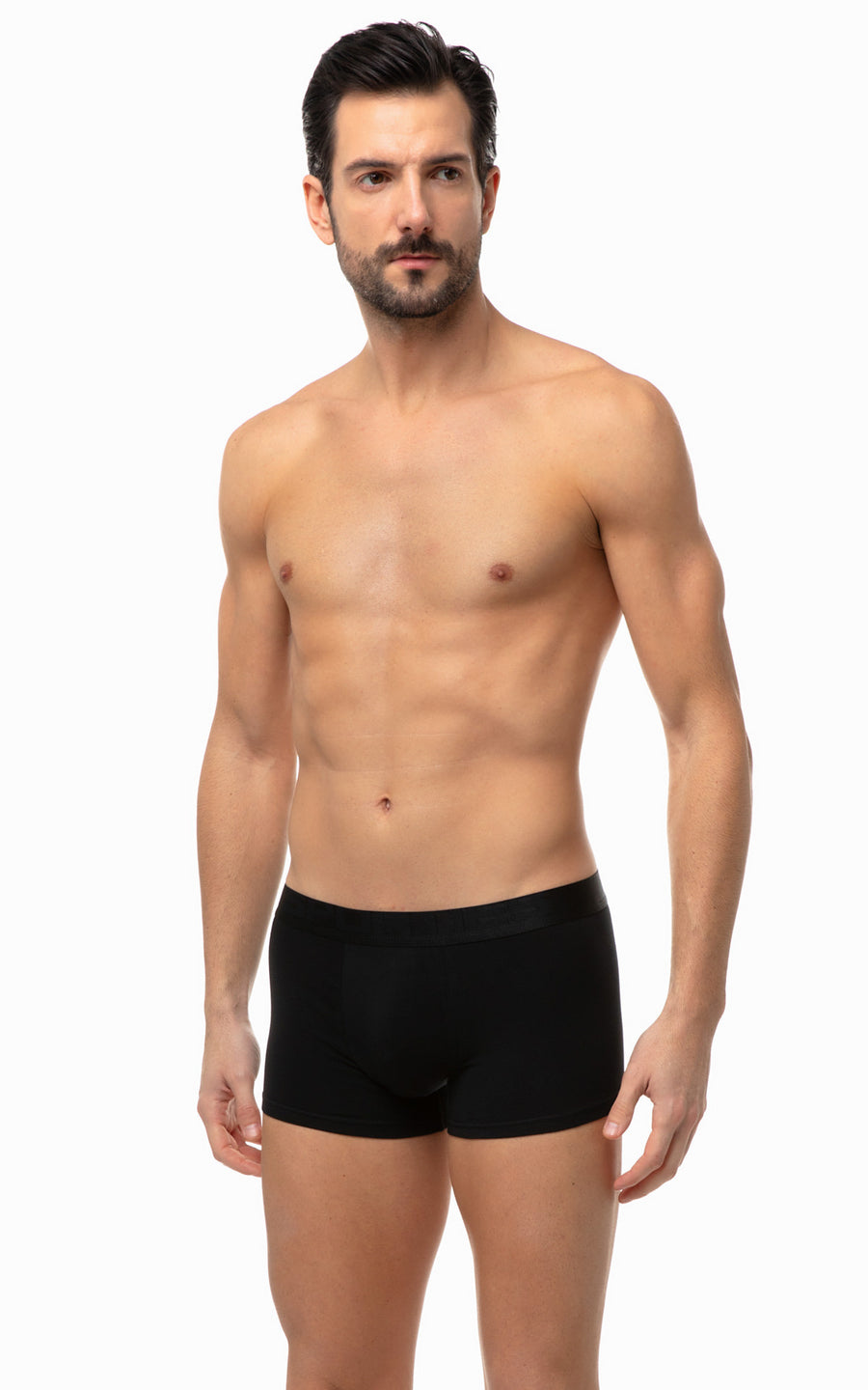 Σετ Ανδρικό Boxer Μαύρο Βαμβακερό Sporties Color Signs 2τμχ Minerva