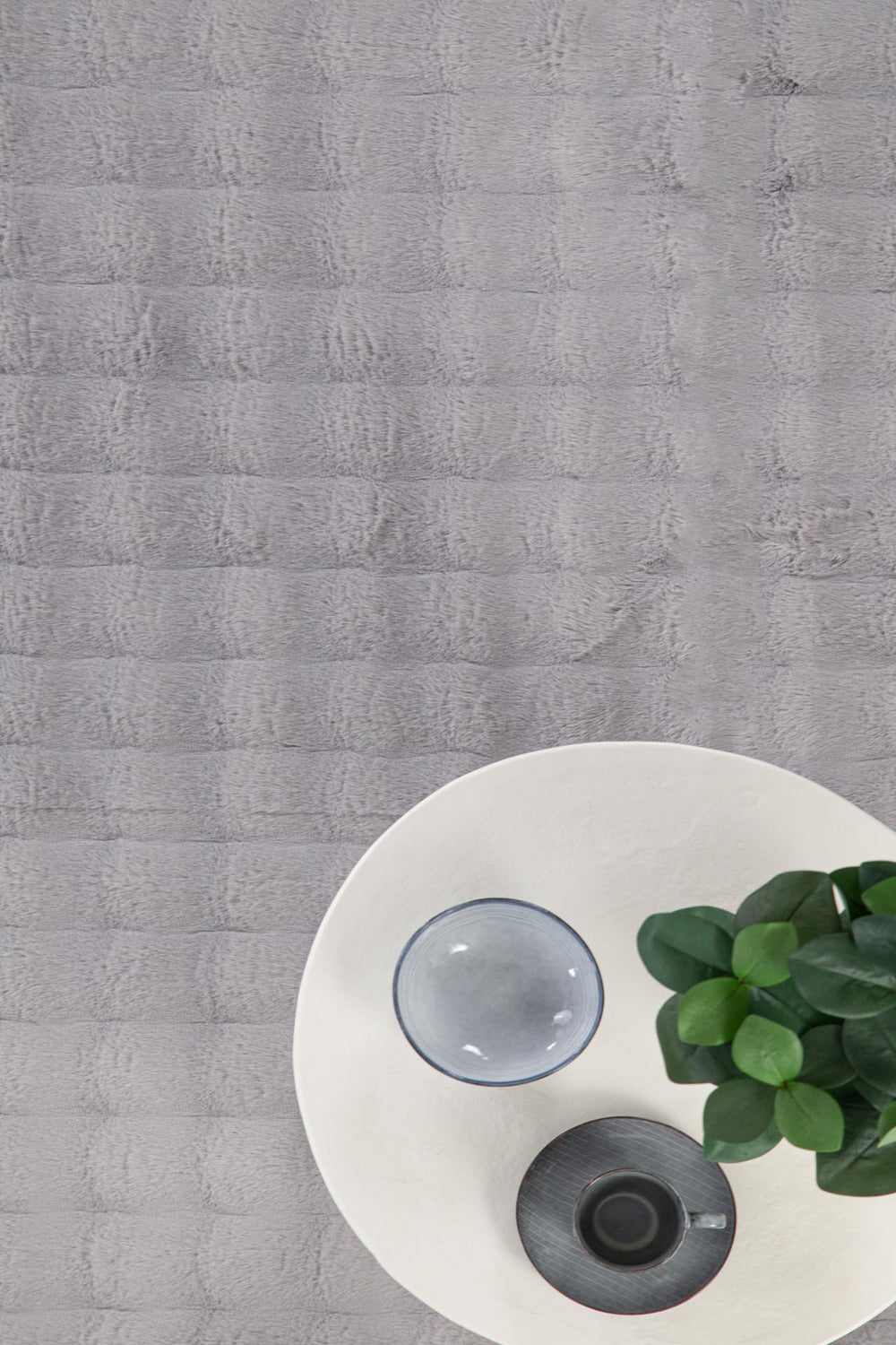 Γούνινο Χαλί Γκρι Συνθετικη Γούνα Bubble Royal Carpet 1.33X1.90