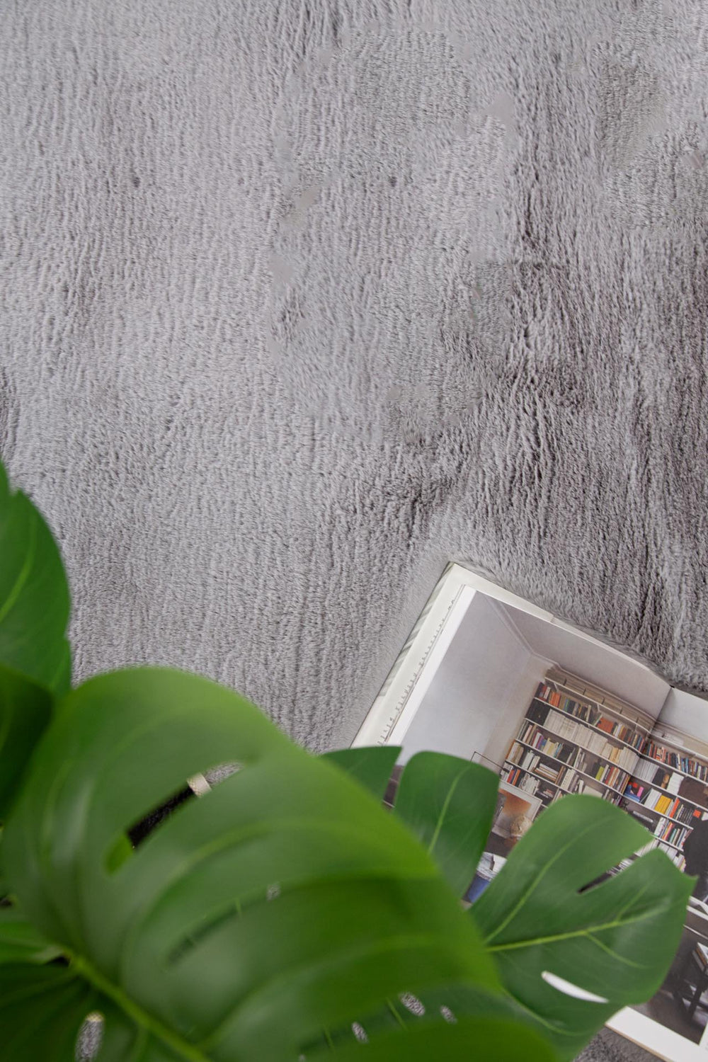 Στρογγυλό Γούνινο Χαλί Γκρι Συνθετικη Γούνα Bunny Royal Carpet 2.00X2.00