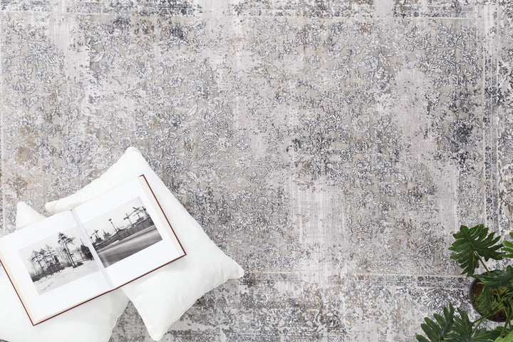 Μοντέρνο Χαλί Ανθρακί Bamboo Silk Royal Carpet 160X230 (5987A)
