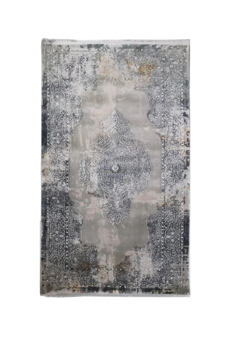 Μοντέρνο Χαλί Ανθρακί Bamboo Silk Royal Carpet 0.80X1.50 (5988C)
