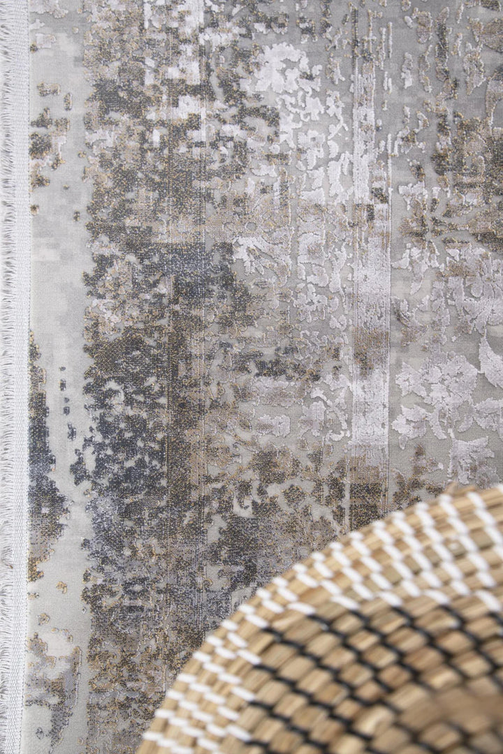 Μοντέρνο Χαλί Ανθρακί Bamboo Silk Royal Carpet 0.80X1.50 (8097A1)