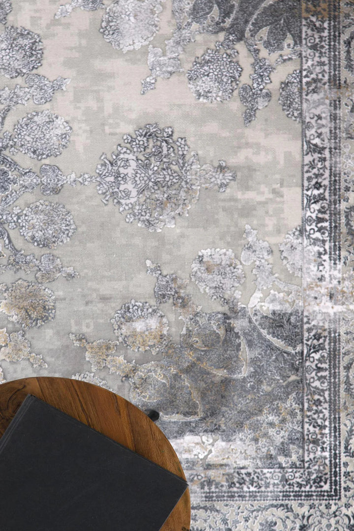 Μοντέρνο Χαλί Ανθρακί Bamboo Silk Royal Carpet 0.80X1.50 (8098A)