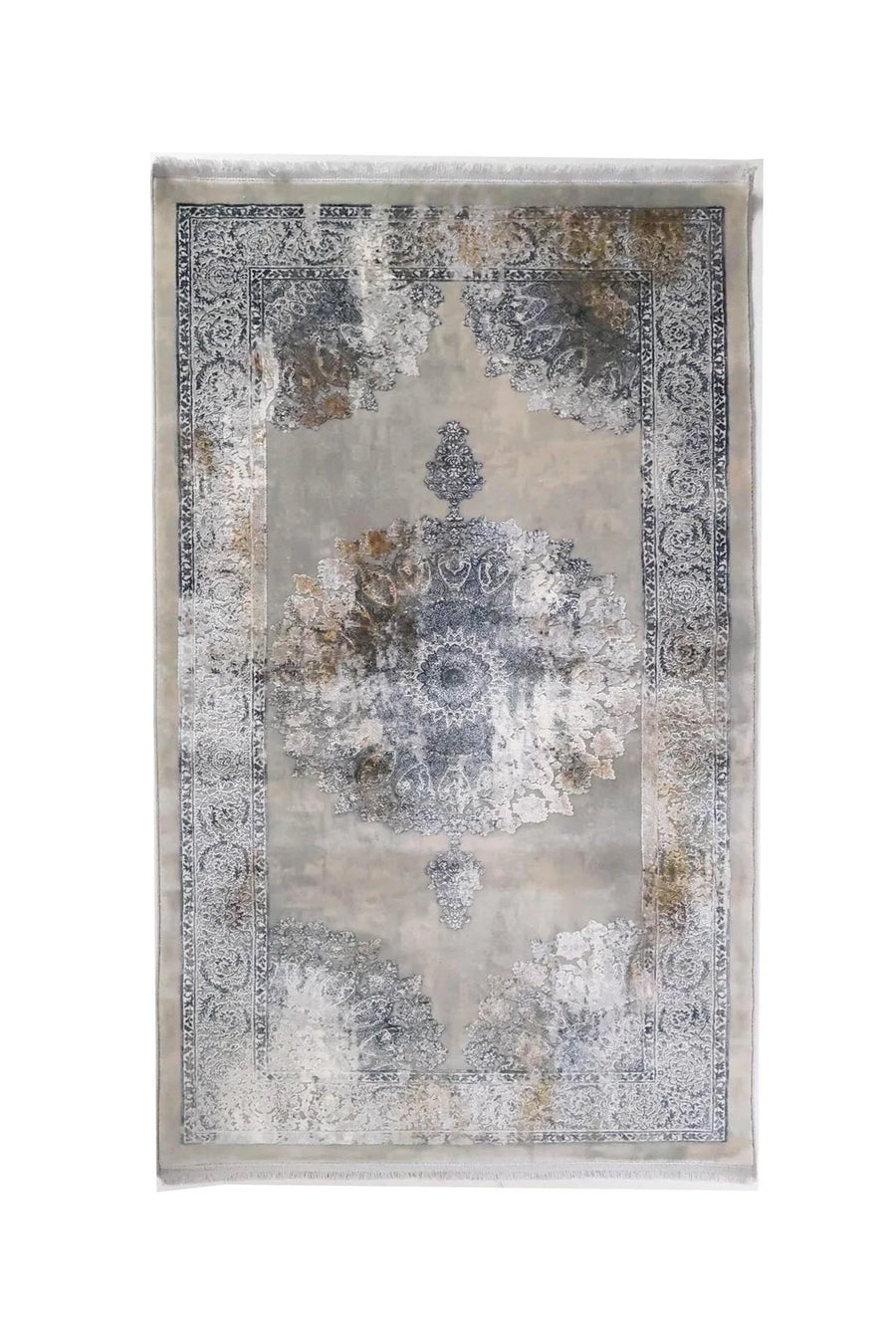 Μοντέρνο Χαλί Ανθρακί Bamboo Silk Royal Carpet 0.80X1.50 (8098A)