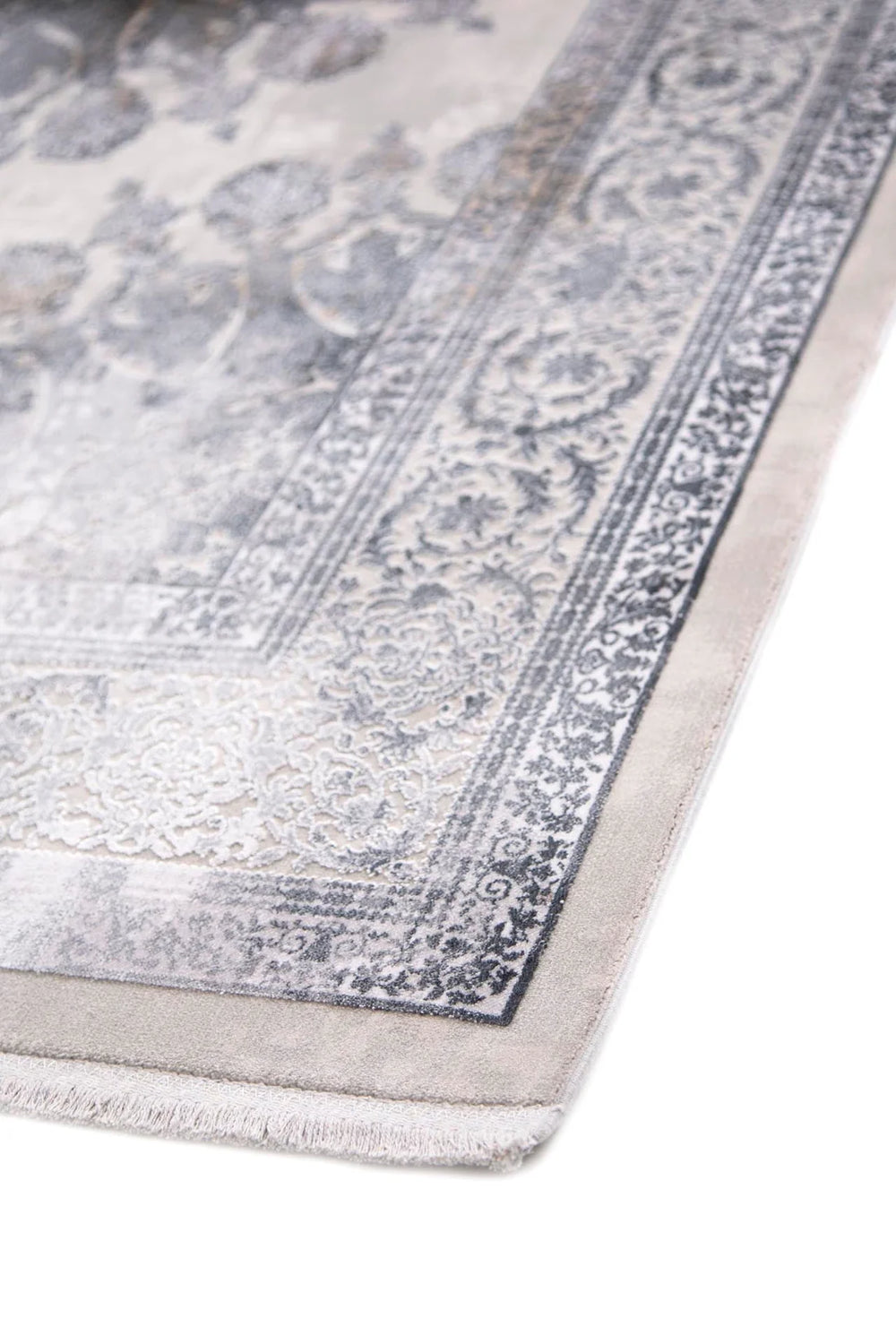 Μοντέρνο Χαλί Ανθρακί Bamboo Silk Royal Carpet 0.80X1.50 (8098A)