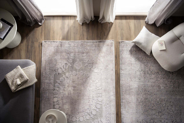 Μοντέρνο Χαλί Γκρι-Μπεζ Bamboo Silk Royal Carpet 0.80X1.50 (8098A1)