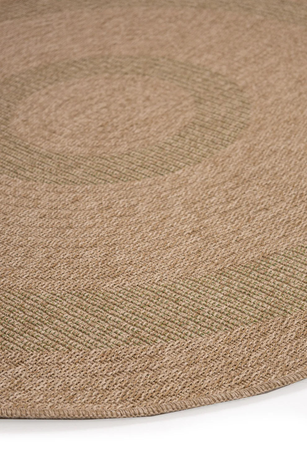 Ψάθινο Χαλί Στρογγυλό Μπεζ-Πράσινο Avanos Royal Carpet 2.00X2.00