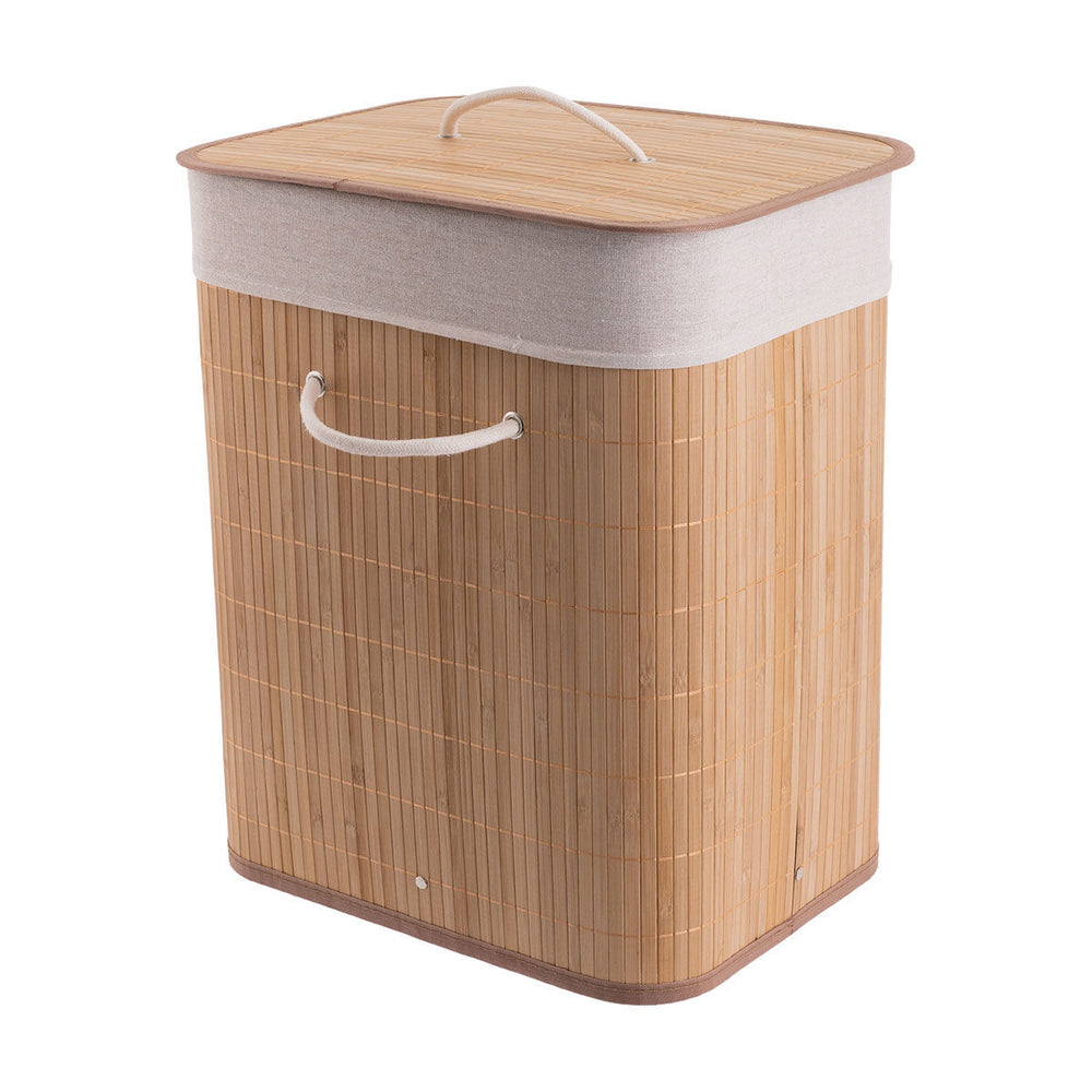 Καλάθι Απλύτων Bamboo Essentials Πτυσσόμενο Ορθογώνιο 60lt Estia