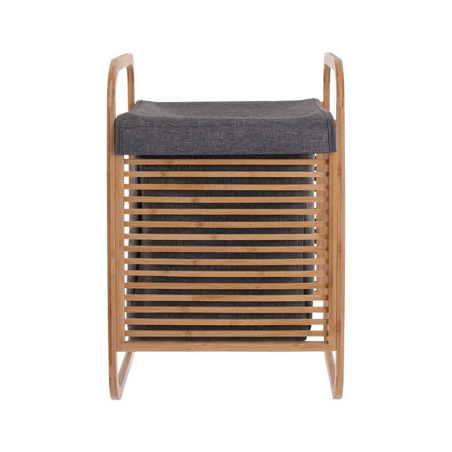 Καλάθι Απλύτων Bamboo Essentials Με Θήκη Πολυεστέρα 40x35x60.5cm Estia