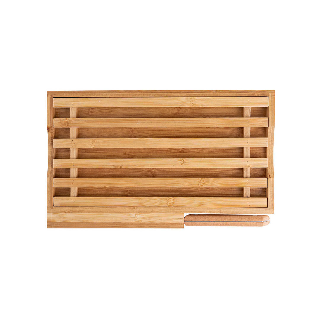 Ξύλο Κοπής Ψωμιού Με Μαχαίρι Bamboo Essentials Estia 35,5x22cm