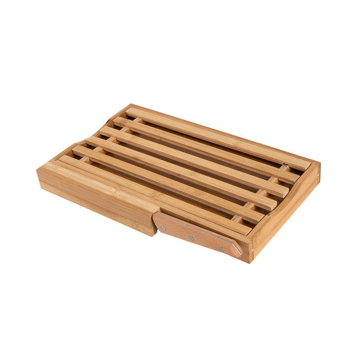 Ξύλο Κοπής Ψωμιού Με Μαχαίρι Bamboo Essentials Estia 35,5x22cm