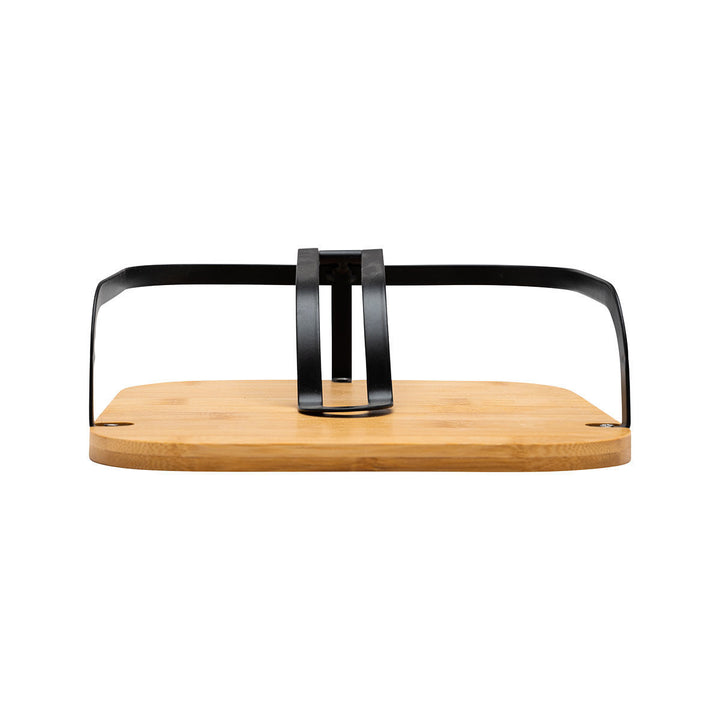 Χαρτοπετσετοθήκη Τετράγωνη Μεταλλική Μαύρη Bamboo Essentials Estia