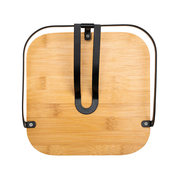 Χαρτοπετσετοθήκη Τετράγωνη Μεταλλική Μαύρη Bamboo Essentials Estia