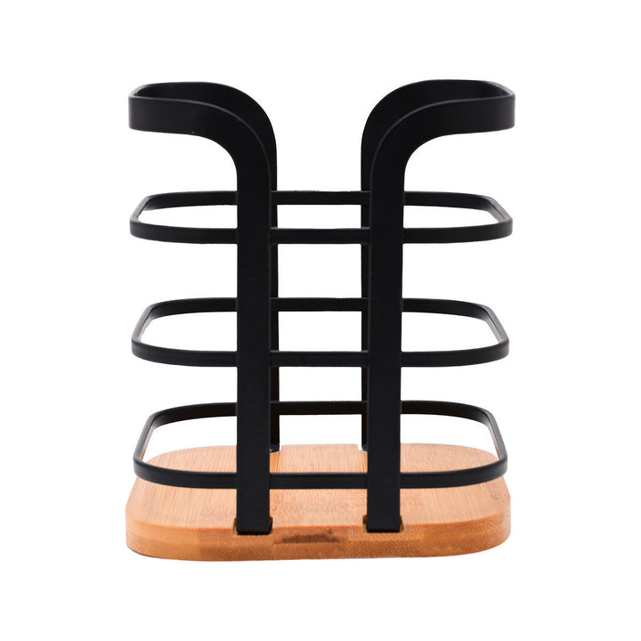 Θήκη Για Κουτάλες Μεταλλική Μαύρη Bamboo Essentials Estia