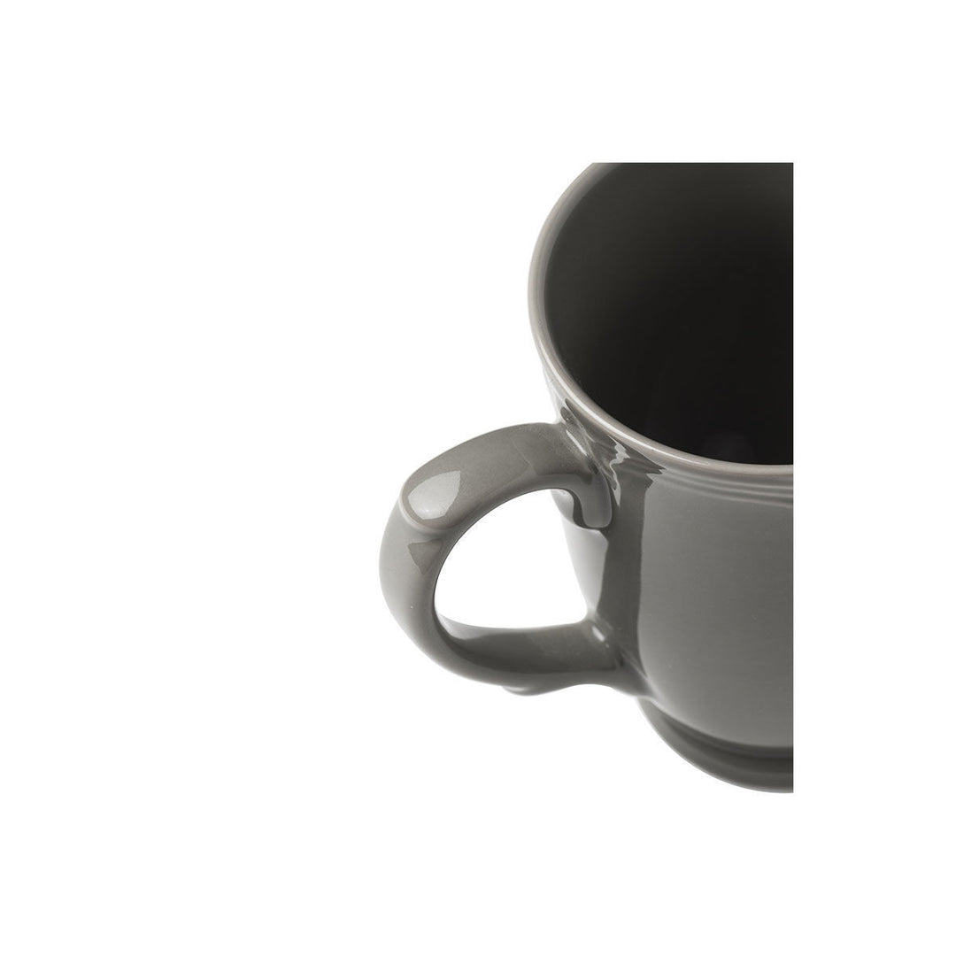 Κούπα Καφέ Γκρι Πορσελάνινη Ανάγλυφη 340ml Athenee Estia