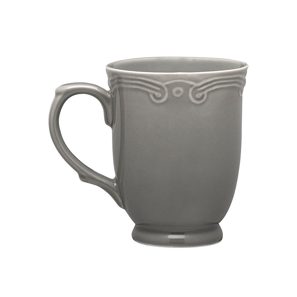 Κούπα Καφέ Γκρι Πορσελάνινη Ανάγλυφη 340ml Athenee Estia