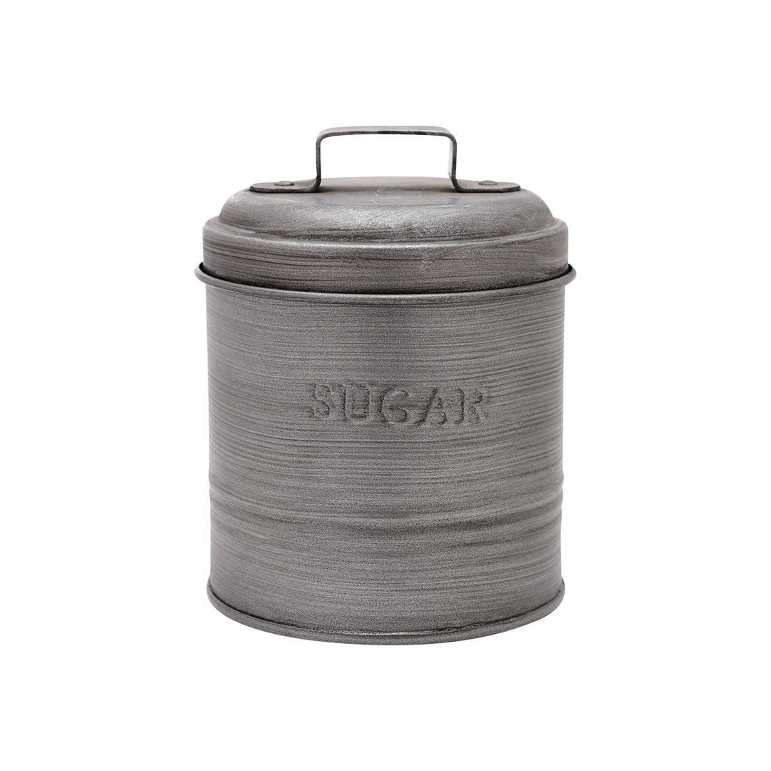 Μεταλλικό Δοχείο Για Ζάχαρη Με Αεροσταγές Καπάκι & Επιγραφή 'Sugar' Estia