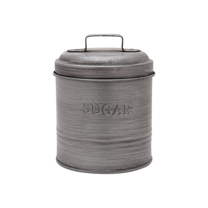 Μεταλλικό Δοχείο Για Ζάχαρη Με Αεροσταγές Καπάκι & Επιγραφή 'Sugar' Estia
