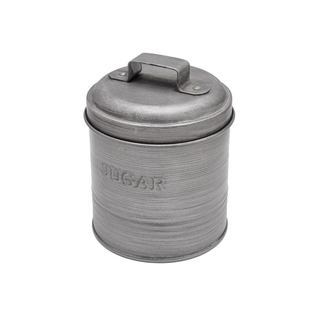 Μεταλλικό Δοχείο Για Ζάχαρη Με Αεροσταγές Καπάκι & Επιγραφή 'Sugar' Estia