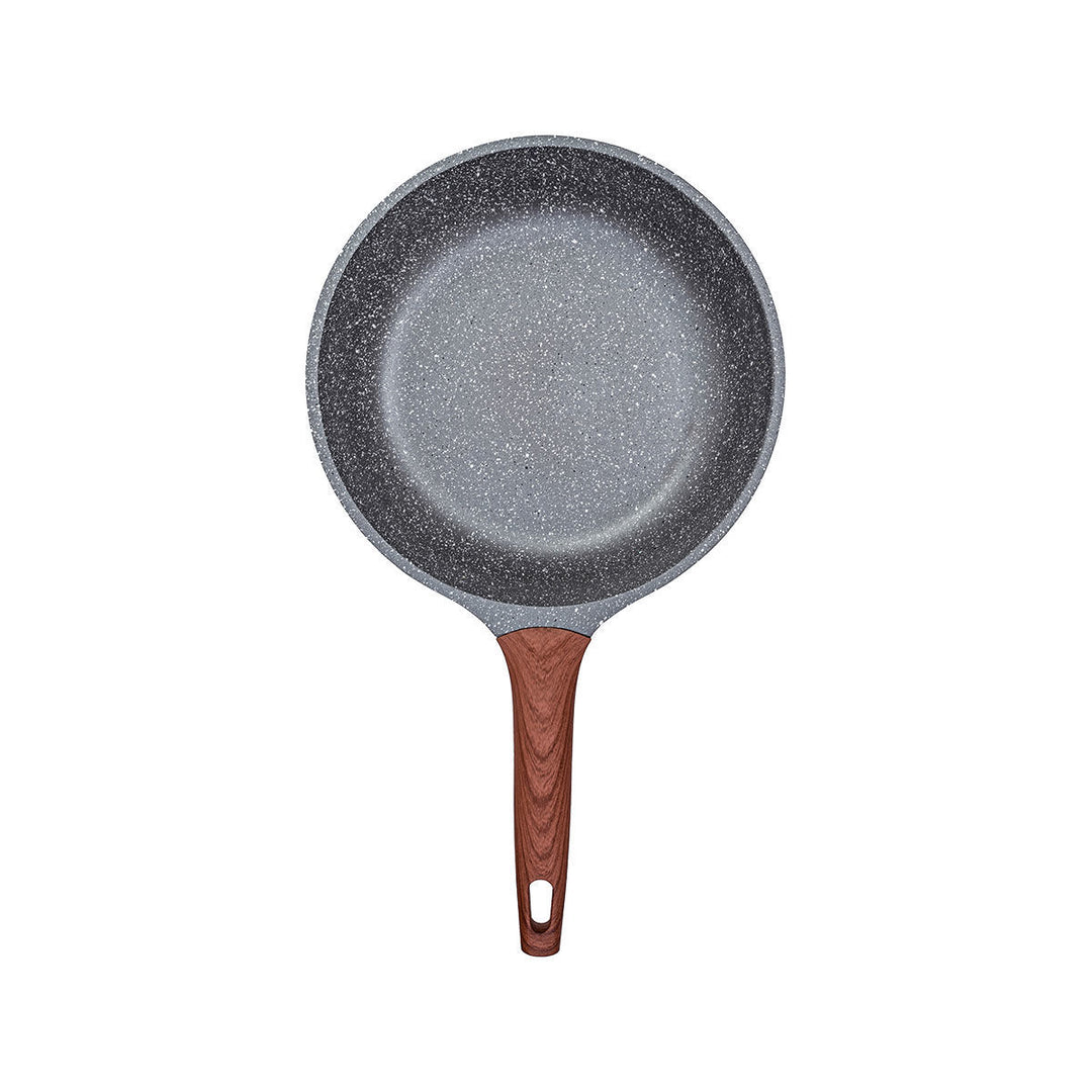 Τηγάνι Αντιολισθητικό Αλουμινίου Με Τριπλή Αντικολλητική Επιφάνεια & Εργονομική Λαβή Ανθρακί Estia 26cm